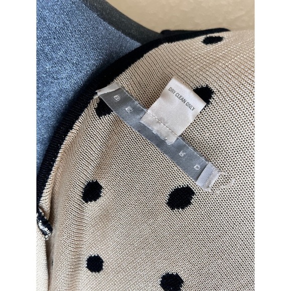 Belford, 100% Silk, Matching Sweater and Cardigan, Black and Beige, Small - Picture 7 of 9